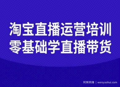淘宝直播运营培训-零基础学会直播卖货