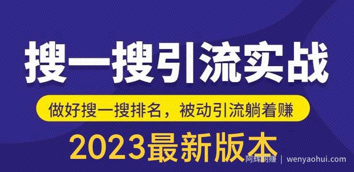外面收费980的最新公众号搜一搜引流实训课,日引200+