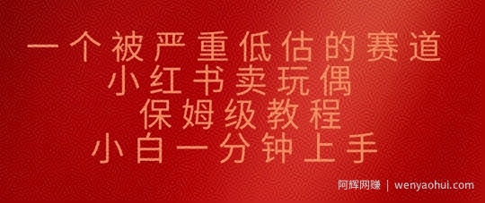 一个被严重低估的赛道，小红书卖玩偶，保姆级教程，小白一分钟上手