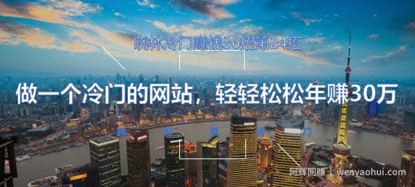 晓林冷门賺米36招第24招做一个冷门网站，轻轻松松年赚30万【视频课程】