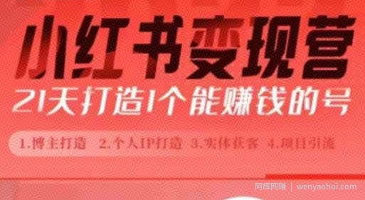 小红书博主课，21天从0到1打造1个能賺米的红薯号，适用于新手小白