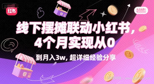 线下摆摊联动小红书,4 个月实现从 0 到月入3w,超详细经验分享