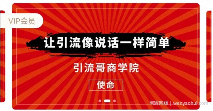 引流哥商学院8期：豆瓣、闲鱼、百度霸屏、微博引流转化的终极法门（价值798元）