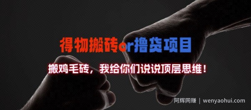 得物搬砖撸货项目?掰下数据，我给你们说说顶层思维【揭秘】