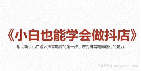 2021最新抖音小店无货源课程，小白也能学会做抖店