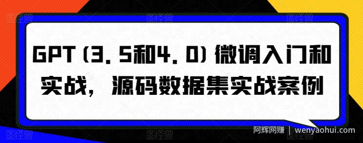 GPT(3.5和4.0)微调入门和实战，源码数据集实战案例