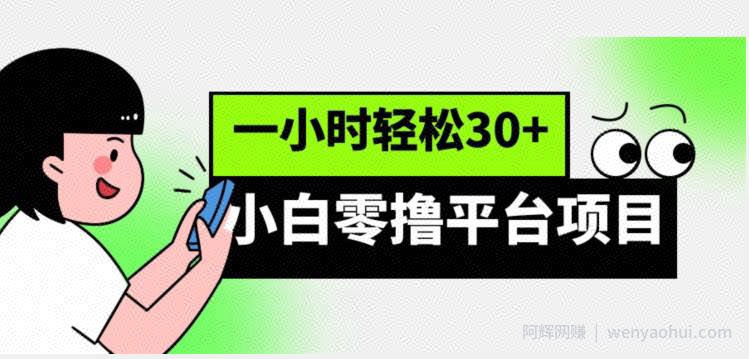 小白零撸平台项目，一小时轻松30+
