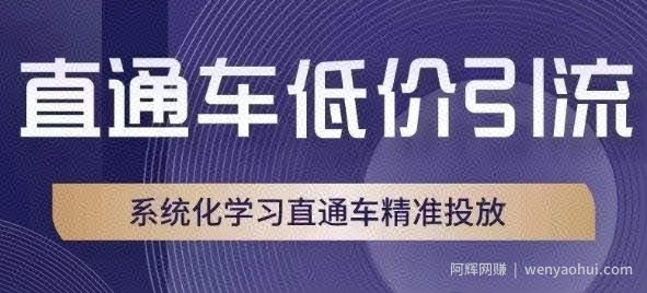 直通车低价引流课，系统化学习直通车精准投放