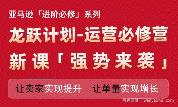 亚马逊进阶必修系列，龙跃计划-运营必修营新课，让卖家实现提升 让单量实现增长