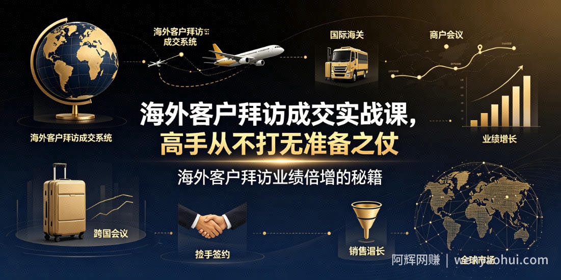 海外客户拜访成交实战课，高手从不打无准备之仗，海外客户拜访业绩倍增的秘籍