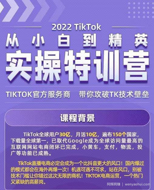 Seven漆·2022Tiktok从小白到精英实操特训营，带你掌握Tiktok账号运营