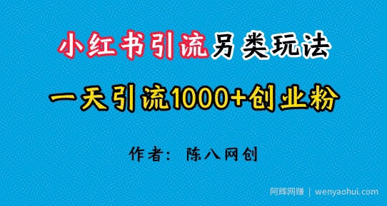 2024小红书引流另类玩法，一天引流1000+创业粉